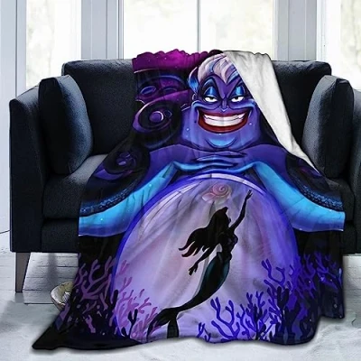 Image of Ursula The Witch of Seas Blanket Soft Cozy Fleece Throw Plush Lightweight Warm Fuzzy Flannel Blankets and Throws for Boys Girls Adults Couch Sofa Bed 60&quot;X50&quot;