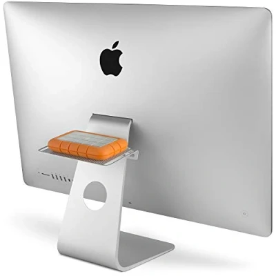 Image of Twelve South BackPack for iMac and Apple Displays Hidden Storage Shelf Hard Drives Accessories (silver), 3.6 x 11.2 18.9 cm