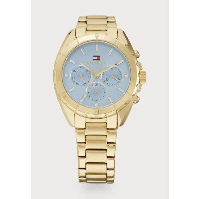 Image of Tommy Hilfiger Mellie Watch goldcoloured/blue, Women&#039;s, Size: One Size, Gold coloured/blue