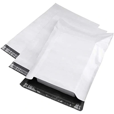 Image of indigo Small &amp; Medium White Plastic Mailing Bags Self Seal Packaging to Large Postage Envelopes Mailers 165mm x 240mm or 250mm 360mm (100, B5 (165 240 mm / 6.5 9.5 inches))