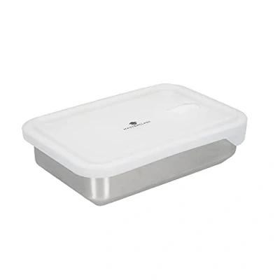 Image of MasterClass Food Storage Container All in One Stainless Steel 1.3 Liter