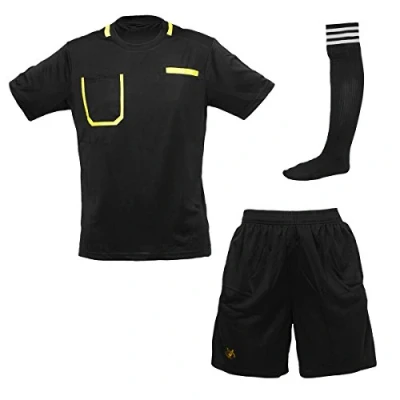 Image of VIPER Training Football Refree Shirt Soccer Kit Set Top Shorts Sleeves (M)