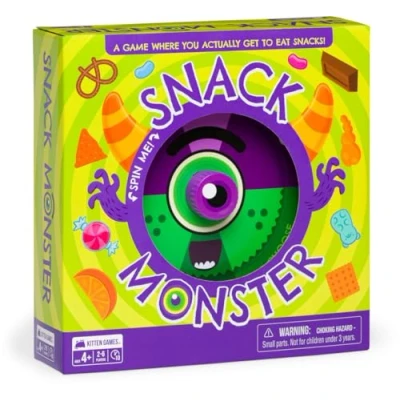 Image of Exploding Kittens Snack Monster 2 6 Players Ages 4+ 10 Minutes to Play Eating Spinner Game Kid Friendly Card Game, Family Night, Time Kids