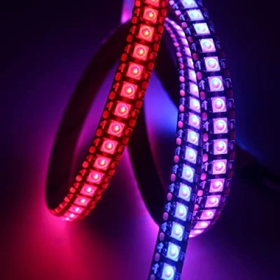 Image of Boarda 5V WS2812B RGB 5050SMD Individually addressable LED Strip Light ,3.3ft Programmable 144 Pixels Black PCB IP65 Dream Color DIY Projects Lighting for TV,PC