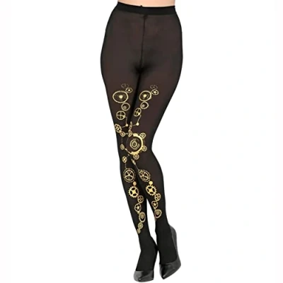 Image of W WIDMANN MILANO Party Fashion Women&#039;s Steampunk Tights, Halloween, Carnival, Theme Parties, 50 DEN
