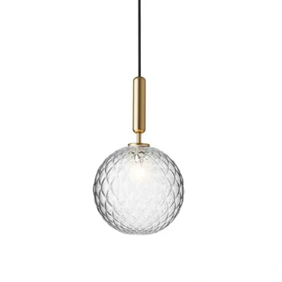 Image of Nuura Aps Miira 1 Large hanging bulb brass/clear