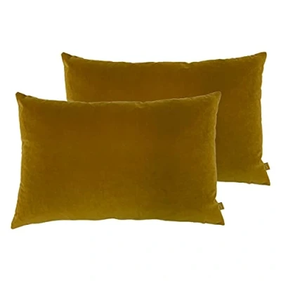 Image of furn. Contra Twin Pack Polyester Filled Cushions, Mustard, 40 x 60cm