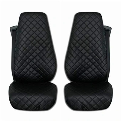 Image of TEXMAR LTD Truck Seat Covers DESIGNED TO FIT SCANIA ECO LEATHER BLACK 2 pieces