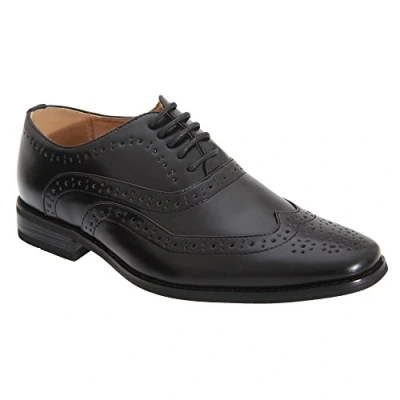 Image of Goor Boys 5 Eye Brogue Oxford Shoes (13 UK Junior) (Black)
