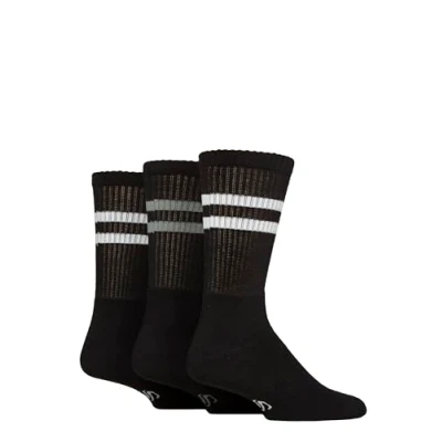 Image of Mens 3 Pair SOCKSHOP Performance Leisure Socks Black 7 11