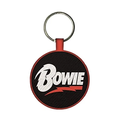Image of Pyramid International David Bowie Keyring, Zip Pull or Woven Backpack Charm (Aladdin Sane Design) Official Merchandise