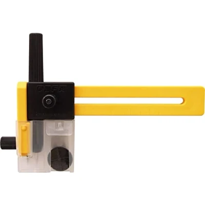 Image of Olfa Circle Cutter from 1cm up to 15cm Diameter Adjustable Rotary Comes with 5 Extra Blades Ideal for Paper, Vinyl, Thin Fabrics, and Leather, CMP 1