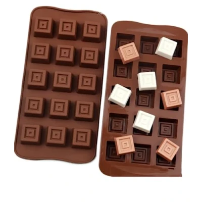 Image of TTOA Square Silicone Chocolate Mould Ice Cube Wax Melt Mold Cake Decoration