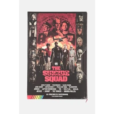 Image of Pyramid International The Suicide Squad Notebook with VHS style Cover and Sticker Pack (King Shark Design) 15x2cm XX Lined Pages Official Merchandise