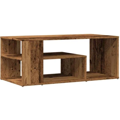 Image of vidaXL Coffee Table Old Wood 100x50x40 cm Engineered