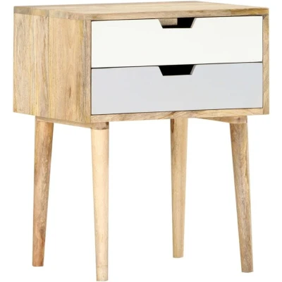 Image of vidaXL Bedside Cabinet 47x35x59 cm Solid Mango Wood