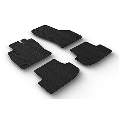 Image of Gledring 0707 Set of Rubber Mats Suitable for Audi A3 (8Y) Sportback/Saloon 2020 Excl. MHEV (T Profile 4 Pieces + Mounting Clips)