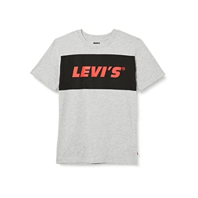 Image of Levi&#039;s Kids Short Slv Graphic Tee Shirt Boys, Grey, 16 Years