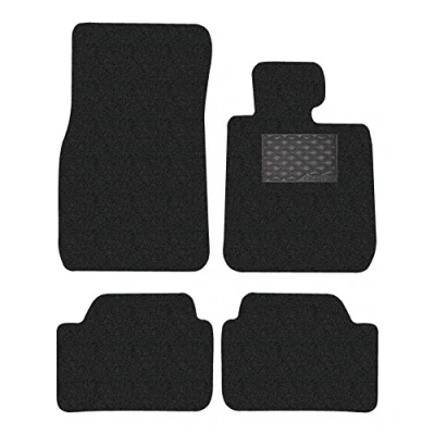 Image of Nicoman Spaghetti All Weather Fully Tailored Car mats Fit【1 Series Hatchback 3&amp;5 Doors F20/F21 Year 2012 2019】(Full Set 4 Piece,Black)