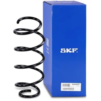 Image of 6R0411105A Coil spring SKF VKDL 31037 Front Axle with constant wire diameter white (4x), green (2x) without sleeve SEAT: Ibiza 4
