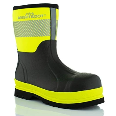 Image of Brightboot Waterproof Rigger Safety Boots (13 UK, Yellow)