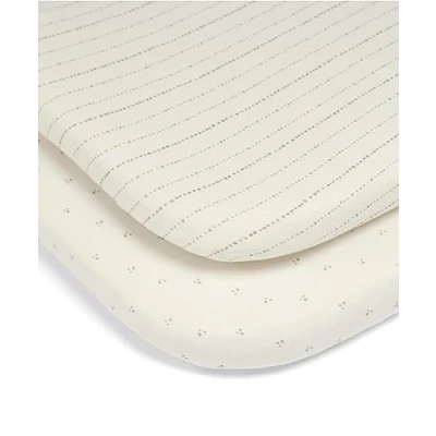 Image of Mamas &amp; Papas 2 Universal Crib Fitted Sheets, Oatmeal