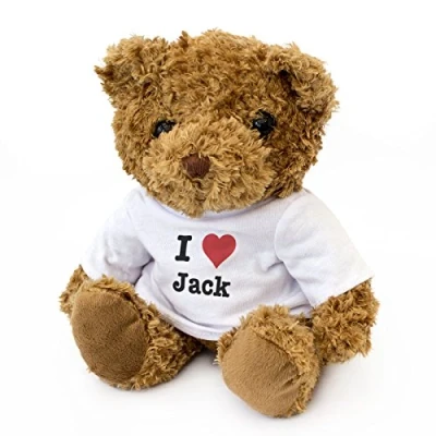 Image of NEW I LOVE JACK Teddy Bear Cute And Cuddly Gift Present Birthday Xmas Valentine