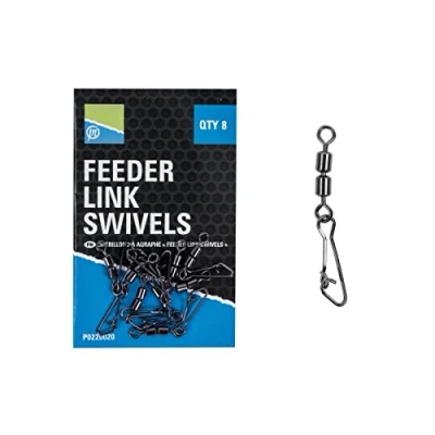 Image of Preston Double Feeder Link Swivels, 8 pcs! Fishing swivels