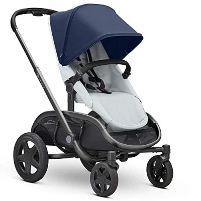 Image of Quinny Hubb Mono XXL Shopping Pushchair, Large Storage Basket, Easy Fold 6 months to 3.5 years, Navy on Grey