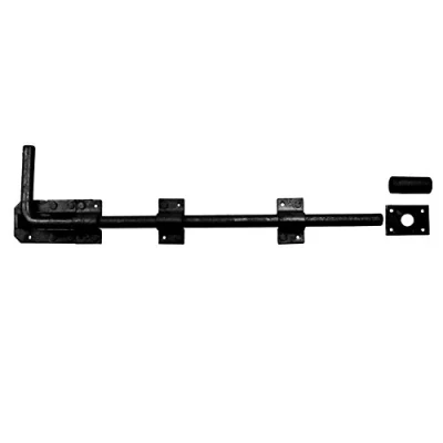 Image of Perry™ 600mm 24&quot; Traditional Garage Door Drop Bolts Black PREPACKED