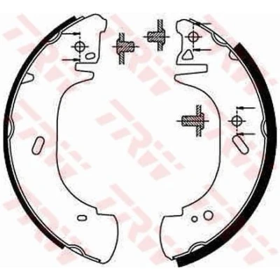 Image of 1014317, 1570221, 7125123, 94VB2200BB, 94VX2200BB Brake Shoes TRW GS8630 280mm 65mm BENDIX FORD: Transit Mk4 Platform/Chassis, FIESTA 4