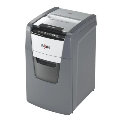 Image of Rexel Optimum Auto Feed+ 150 Sheet Automatic Cross Cut Paper Shredder, P 4 Security, Small Office Use, 44 Litre Removable Bin, 2020150X, Black