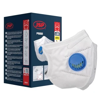 Image of JSP Safety Disposable Vertical Fold Flatmask FFP2V (F622) Box of 30 (BGW170 000 S00), one size