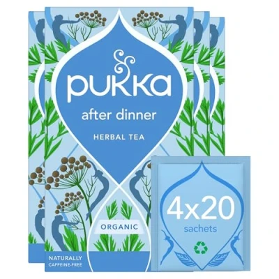 Image of Pukka Herbs Detox, Organic Herbal Tea with Aniseed, Fennel &amp; Cardamom 20 Sachets (4 Pack, 80 bags Total)