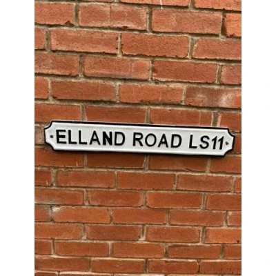Image of ELLAND Road LS11 Vintage Style Street Sign SOLID METAL