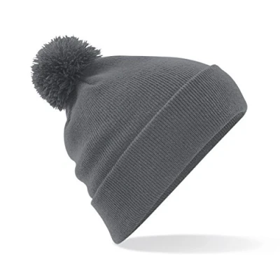 Image of Beechfield Elegant Design Original Pom Beanie Graphite Grey
