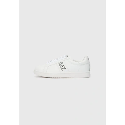 Image of EA7 Emporio Armani Classic Unisex Trainers, Size: 10.5, White/black shoes
