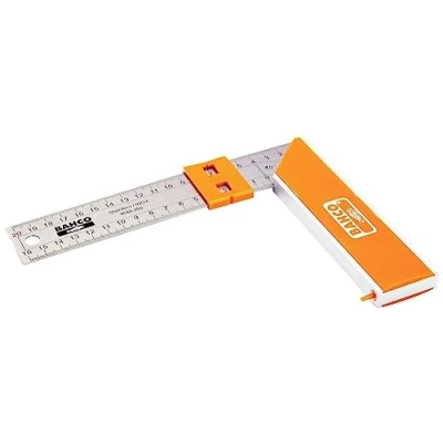Image of Bahco 9048 250 Aluminium Block and Steel Try Square, Silver/Orange, mm