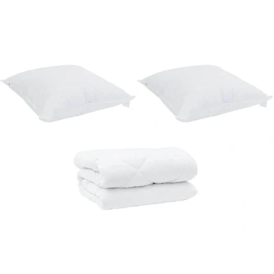 Image of Vidaxl Winter Duvet with Pillow 3 pcs White 240 x 260 cm Microfibre