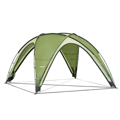Image of Vango Odyssey Hub Large Event Shelter with 4 Side Doors [Amazon Exclusive], Dome Gazebo for Garden, Camping, Beach, Strong Powerflex Poles, Wind and Rain Tested, Sun