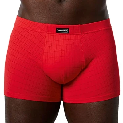 Image of bruno banani Men&#039;s Short Check Line 2.0 Boxer, Black (Black Chequered 125), S
