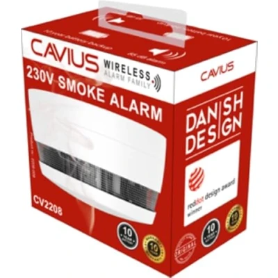 Image of 1 x Cavius RF Mains Powered Smoke Alarm CV2208