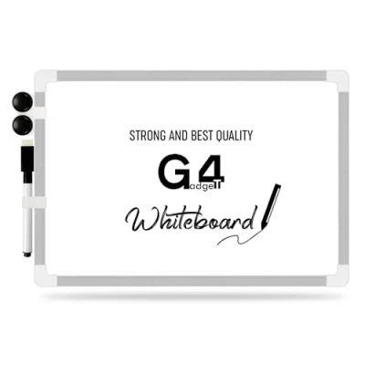 Image of G4GADGET Dry Wipe Magnetic Whiteboard Mini Office Notice Memo White Board and Eraser (30XM X 40CM Double Sided)