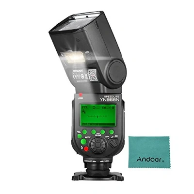 Image of YONGNUO YN968N II Wireless TTL Flash Speedlite 1/8000s HSS Built in LED Light 5600K for Nikon DSLR Cameras Compatible with YN622N YN560 System