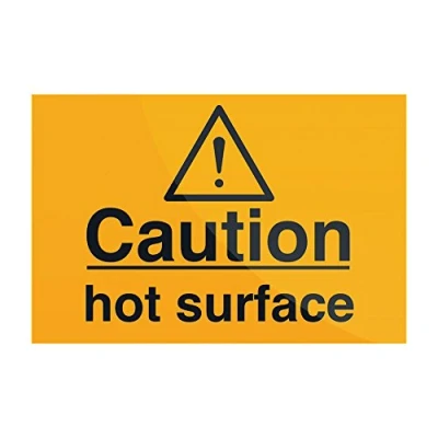 Image of Fixman 563100 Self Adhesive Caution Hot Surface Sign 75 x 50mm