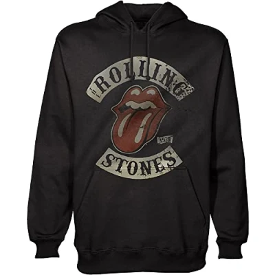 Image of The Rolling Stones Men&#039;s Pullover Hoodie: 1978 Tour, Black, (Size: X Large)