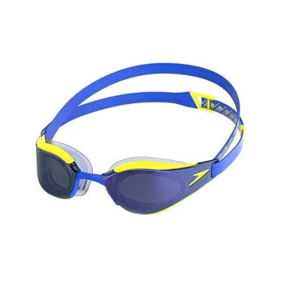 Image of Speedo Unisex Adult Fastskin Hyper Elite Mirror Swimming Goggles, Deep Royal/Cobalt/Iris Mirror, One Size