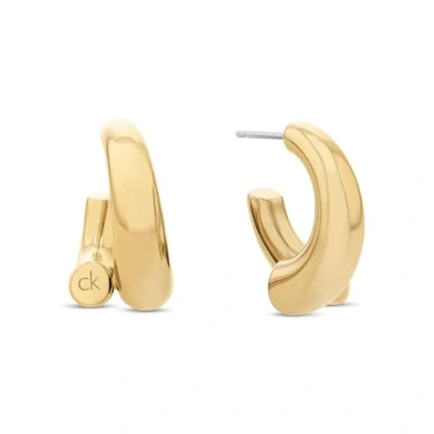 Image of Calvin Klein Spiral Earrings goldcoloured, Women&#039;s, Size: One Size, Gold coloured