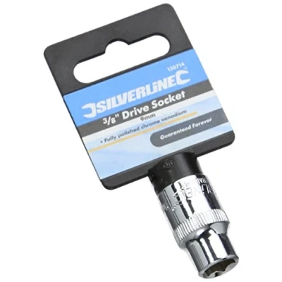 Image of Silverline Socket 3/8&quot; Drive 6pt Metric 9mm