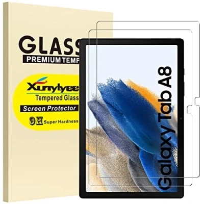 Image of XunyLyee [2 Pack Screen Protector for Samsung Galaxy Tab A8 10.5 inch SM X200/ X205 Bubble Free Tempered Glass Film Easy Installation